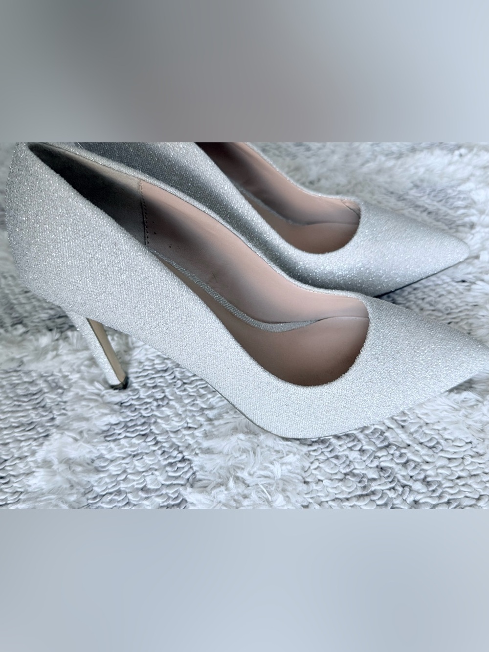 Call It Spring Silver Glitter Pointed Pumps